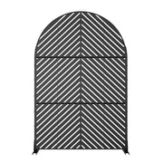 72" Black Steel Three Panel Screen Room Divider