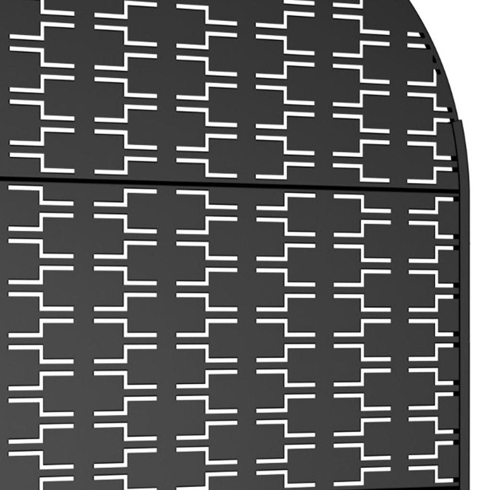 72" Black Steel Three Panel Screen Room Divider