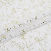 72" White And Gold Abstract Shower Curtain
