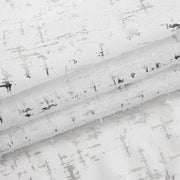 72" White And Silver Abstract Shower Curtain