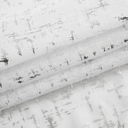 72" White And Silver Abstract Shower Curtain