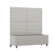 47" X 47" Gray Galvanized Metal Rectangular Planter Box