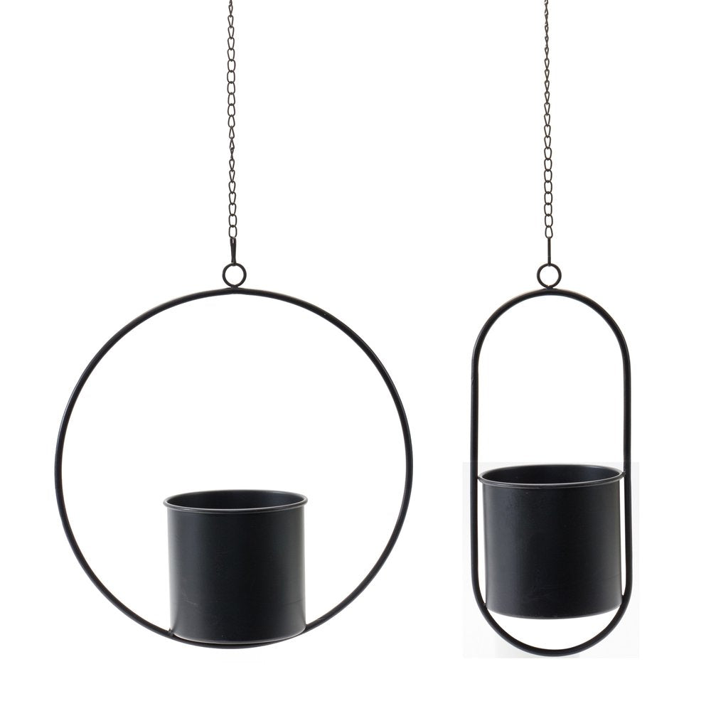 Set of Two Black Metal Garden Accents Accessories