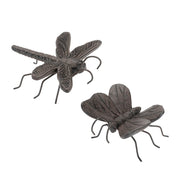 Set of Two Brown Ceramic Garden Accents Accessories