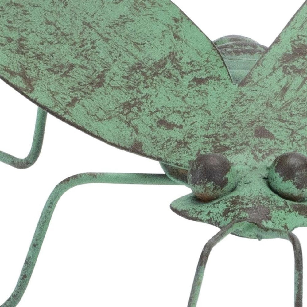 Set of Two Green Iron Garden Hanging Wall or Door Decor