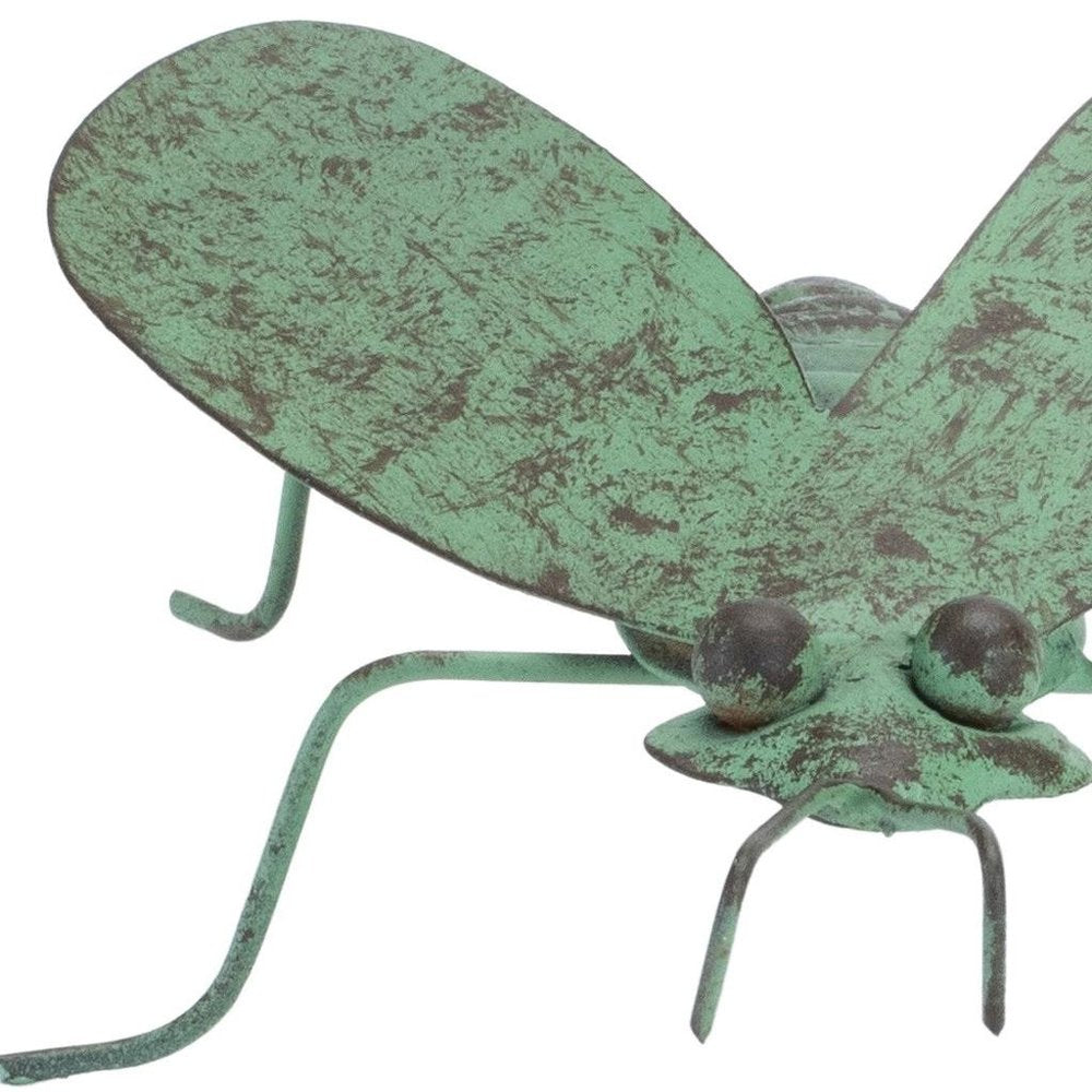 Set of Two Green Iron Garden Hanging Wall or Door Decor