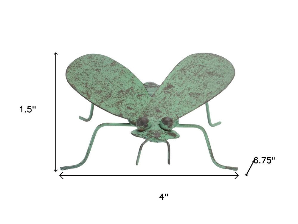 Set of Two Green Iron Garden Hanging Wall or Door Decor