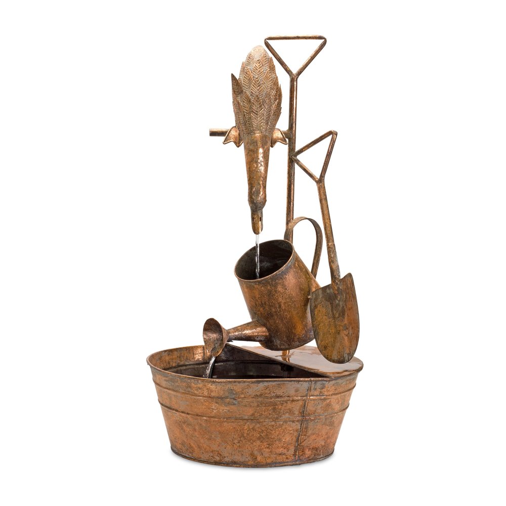 33" Copper Iron Birds Garden Hanging Wall or Door Decor