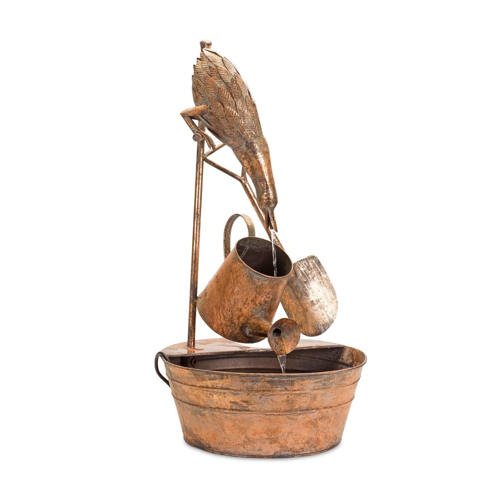 33" Copper Iron Birds Garden Hanging Wall or Door Decor