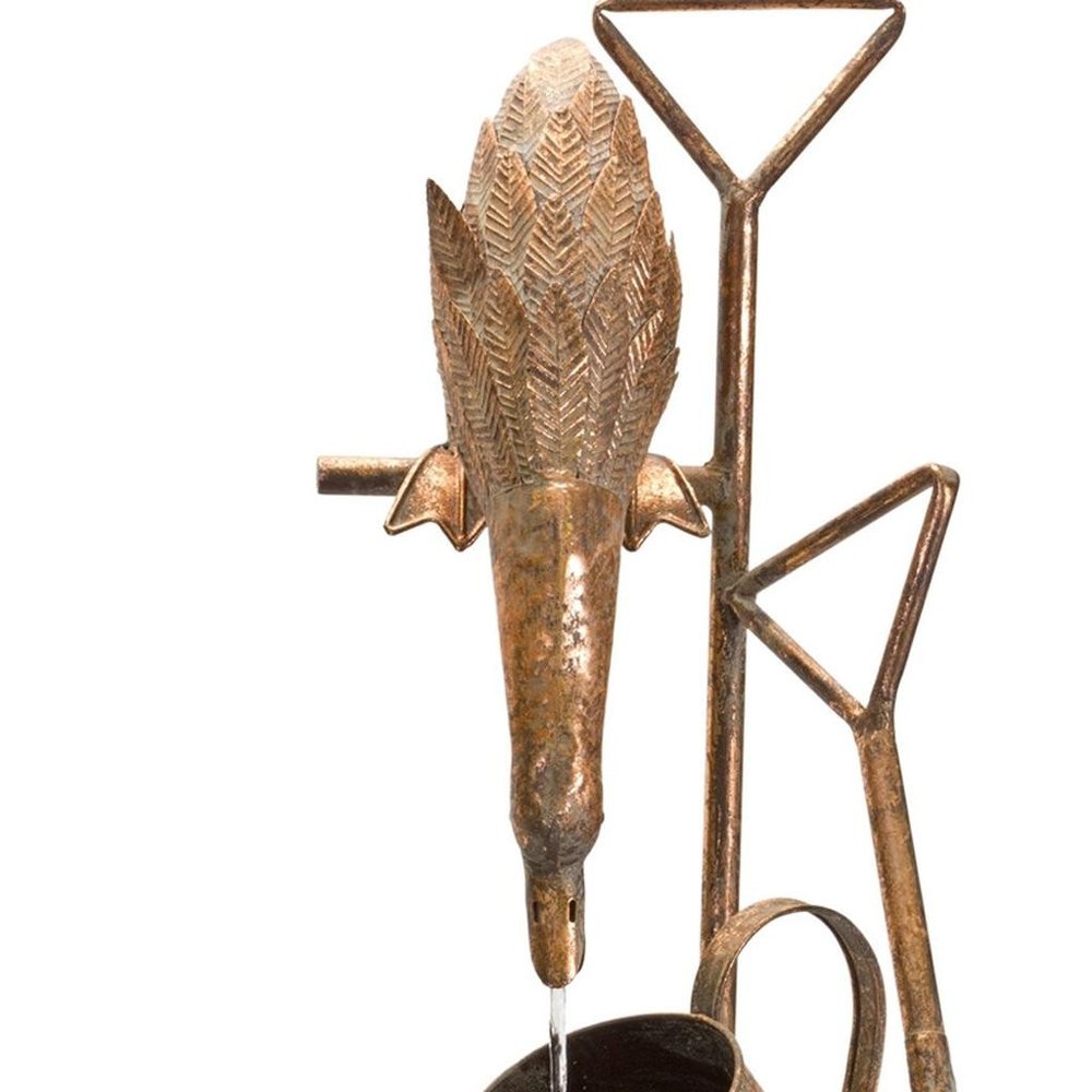 33" Copper Iron Birds Garden Hanging Wall or Door Decor