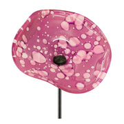 Set of Two Pink Iron Floral Bouquet Garden Stake