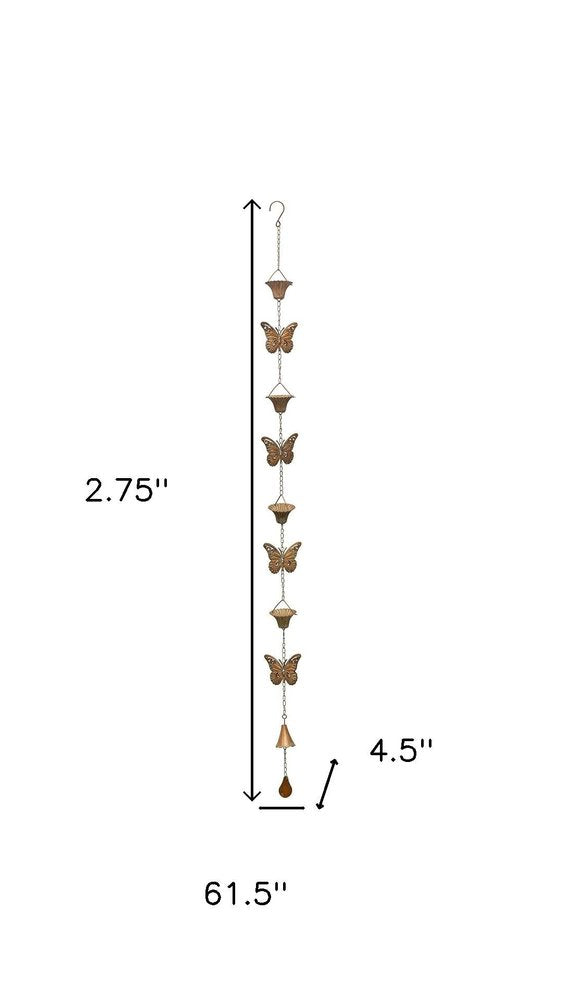 3" Copper Iron Rain Chain