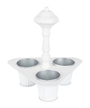 11" White Metal Garden Accents Accessories