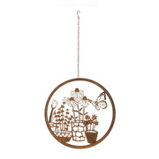 16" Bronze Metal Floral Bouquet Garden Hanging Wall or Door Decor
