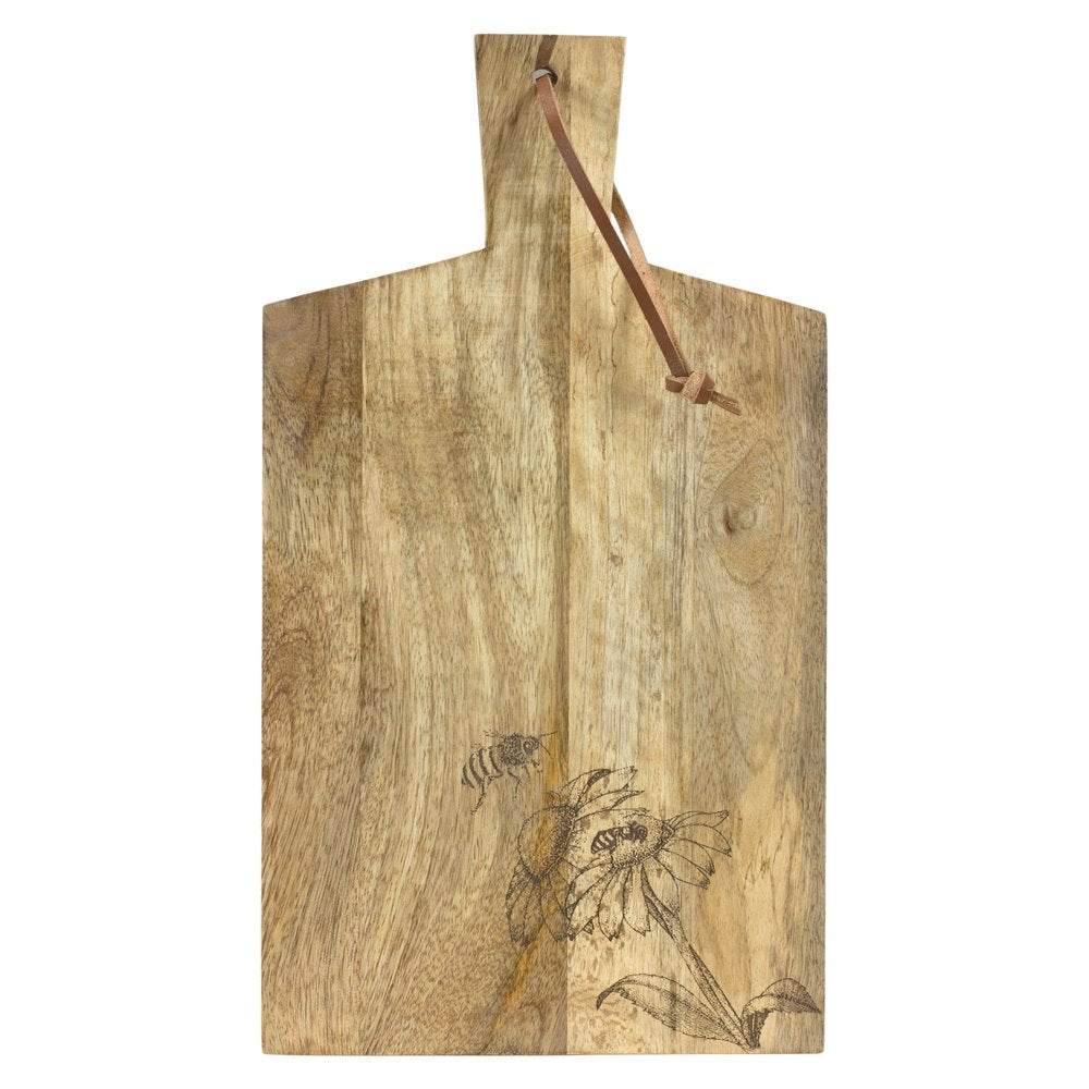 Set of Two Brown Solid and Manufactured Wood Cutting Boards