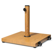 Light Brown Market Umbrella Steel In Ground Adjustable Umbrella Base With Wheels