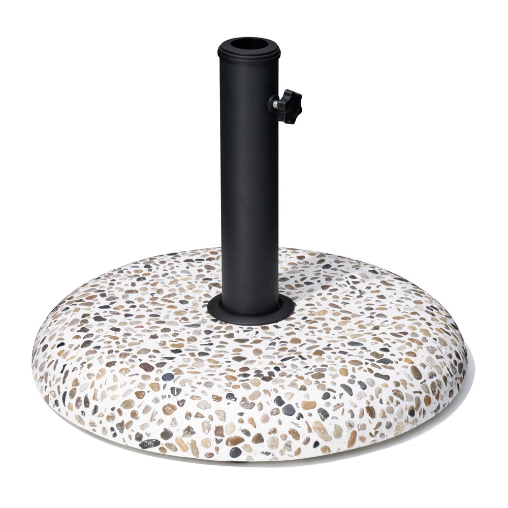 Stone Market Umbrella Steel In Ground Adjustable Umbrella Base