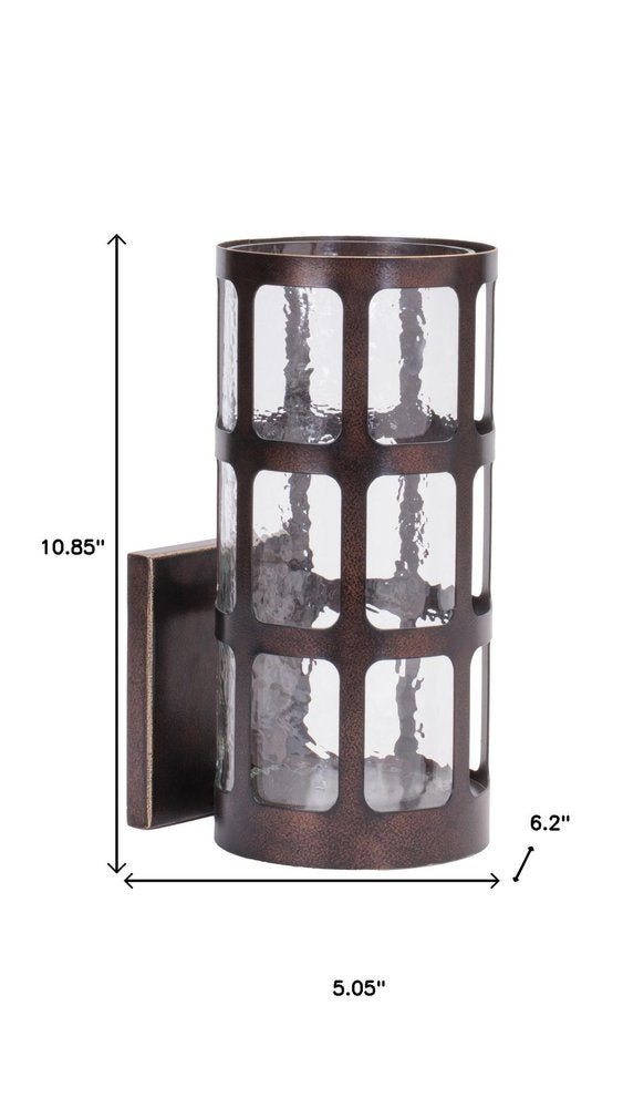 11" Black Abstract Iron Wall Sconce Candle Holder