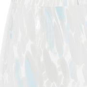 Set of Four Blue Distressed Abstract Glass Tabletop Pillar Candle Holders