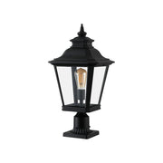 Black Transparent Outdoor Hanging Light With Clear Shades