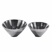 Set of Two Silver Aluminum Round Centerpiece Bowls