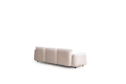98" White Velvet Sofa