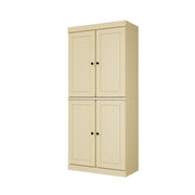 72" Aqua Solid Wood Four Door Pantry Or Storage Closet