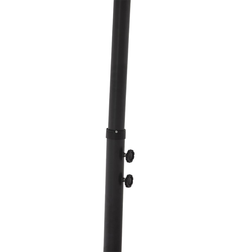 9.5' Green Polyester Hexagonal Cantilever Patio Umbrella with Stand