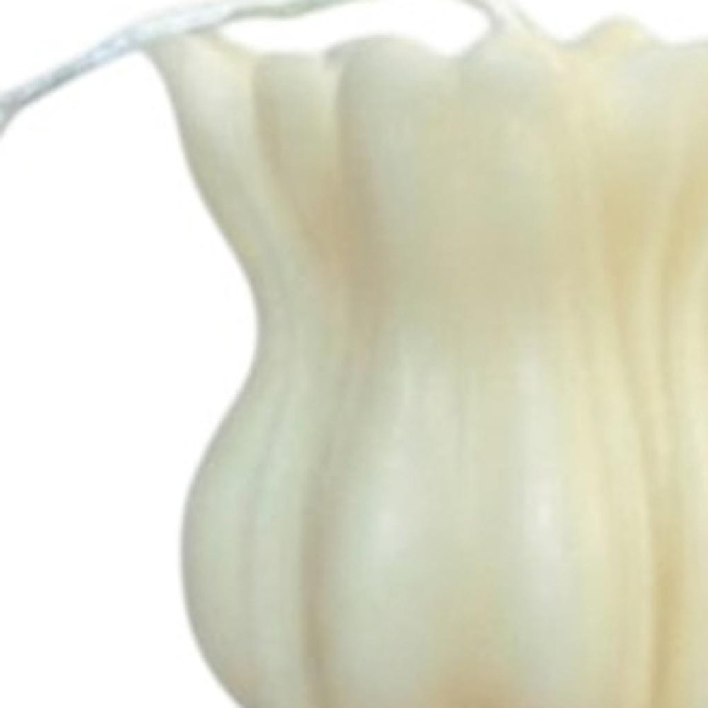 5" Ivory Unscented Dimensional Flower Candle