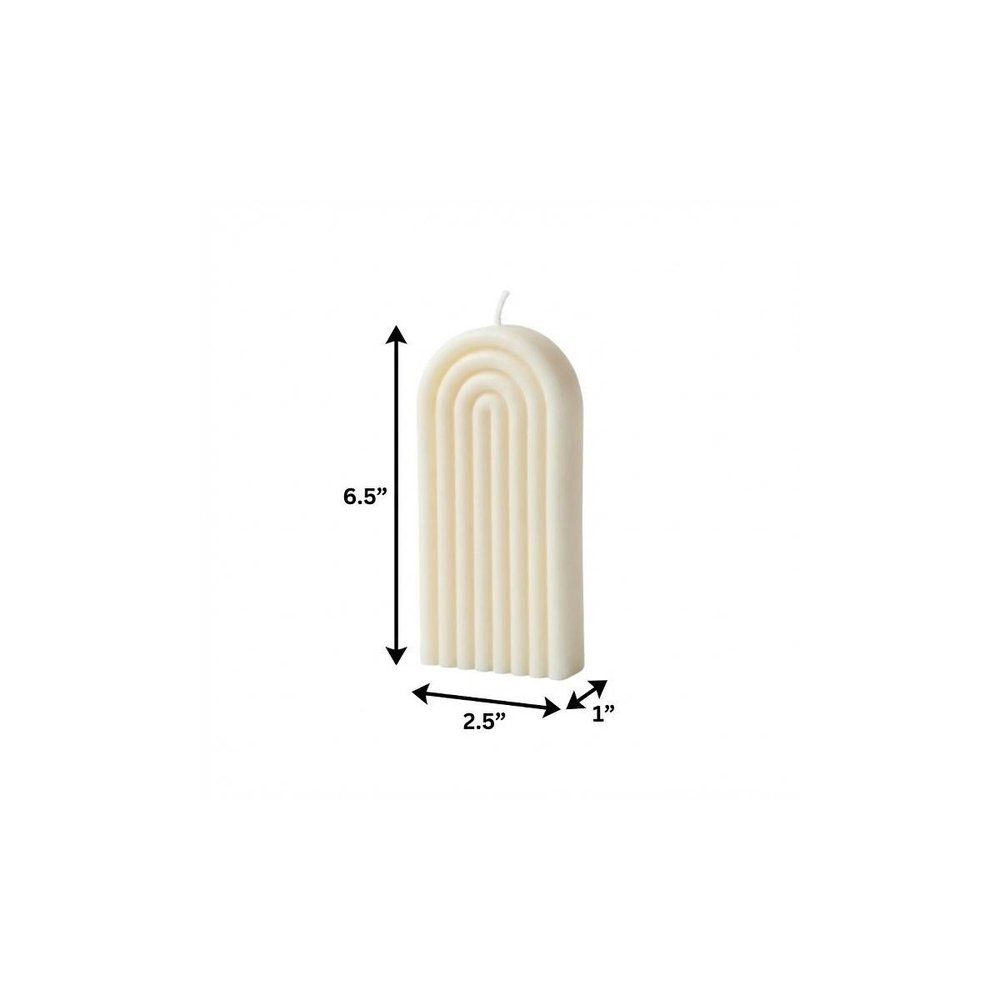 3" Ivory Unscented Candle
