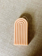 3" Peach Unscented Candle Round Pillar