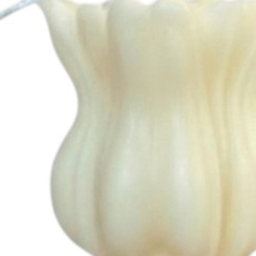 5" Ivory Rose Petals Scented Dimensional Flower Candle