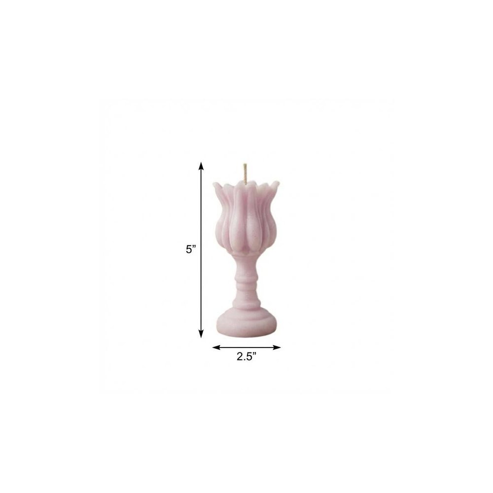5" Orchid Rose Petals Scented Dimensional Flower Candle