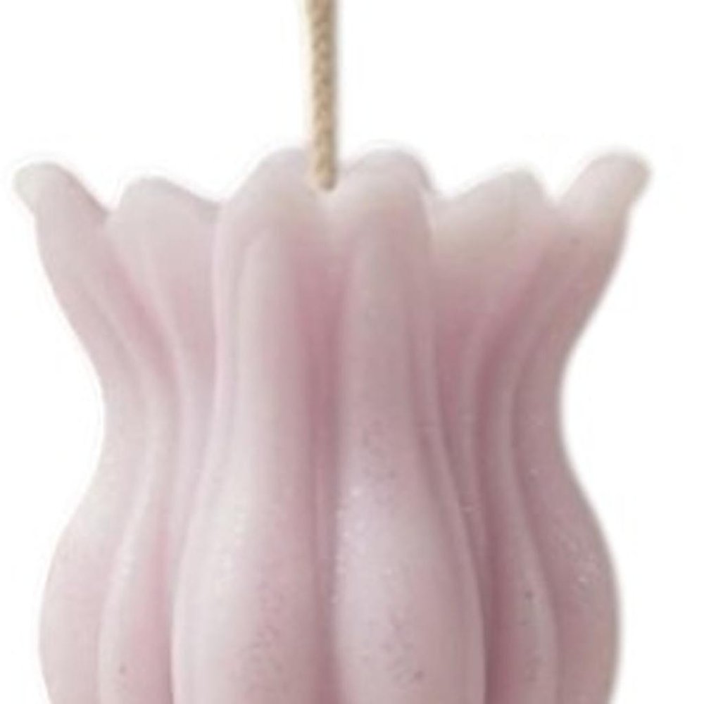 5" Orchid Rose Petals Scented Dimensional Flower Candle