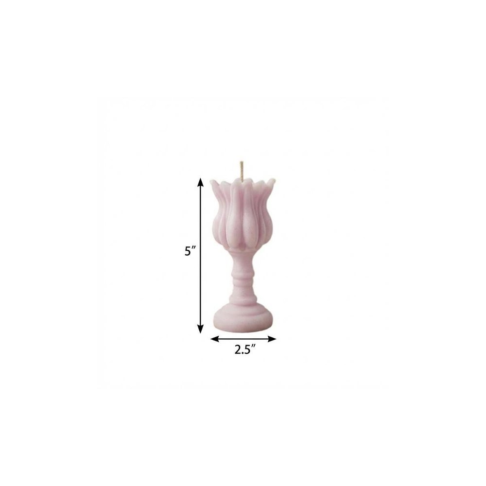 5" Orchid Rose Petals Scented Dimensional Flower Candle