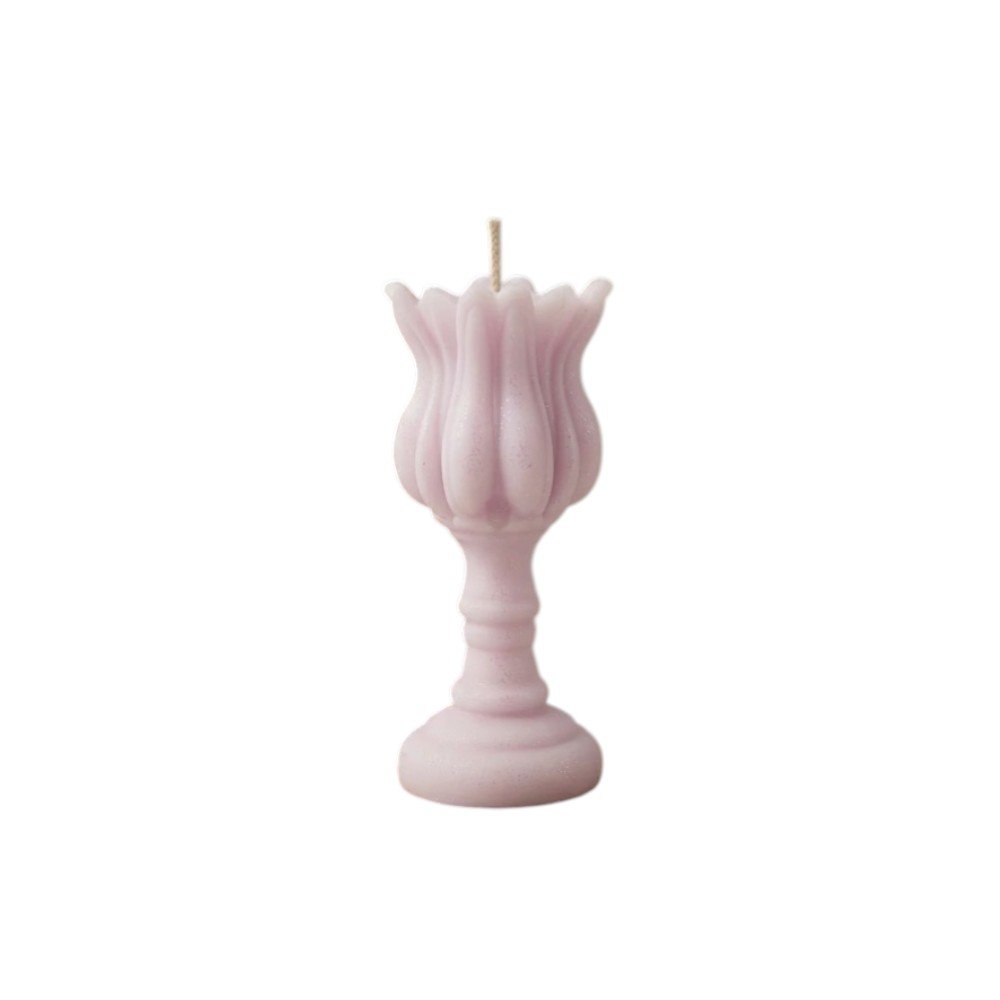 5" Orchid Rose Petals Scented Dimensional Flower Candle