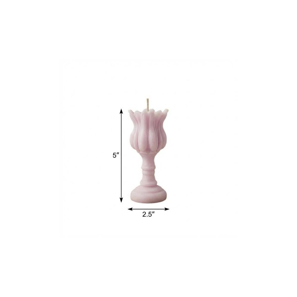 5" Orchid Rose Petals Scented Dimensional Flower Candle
