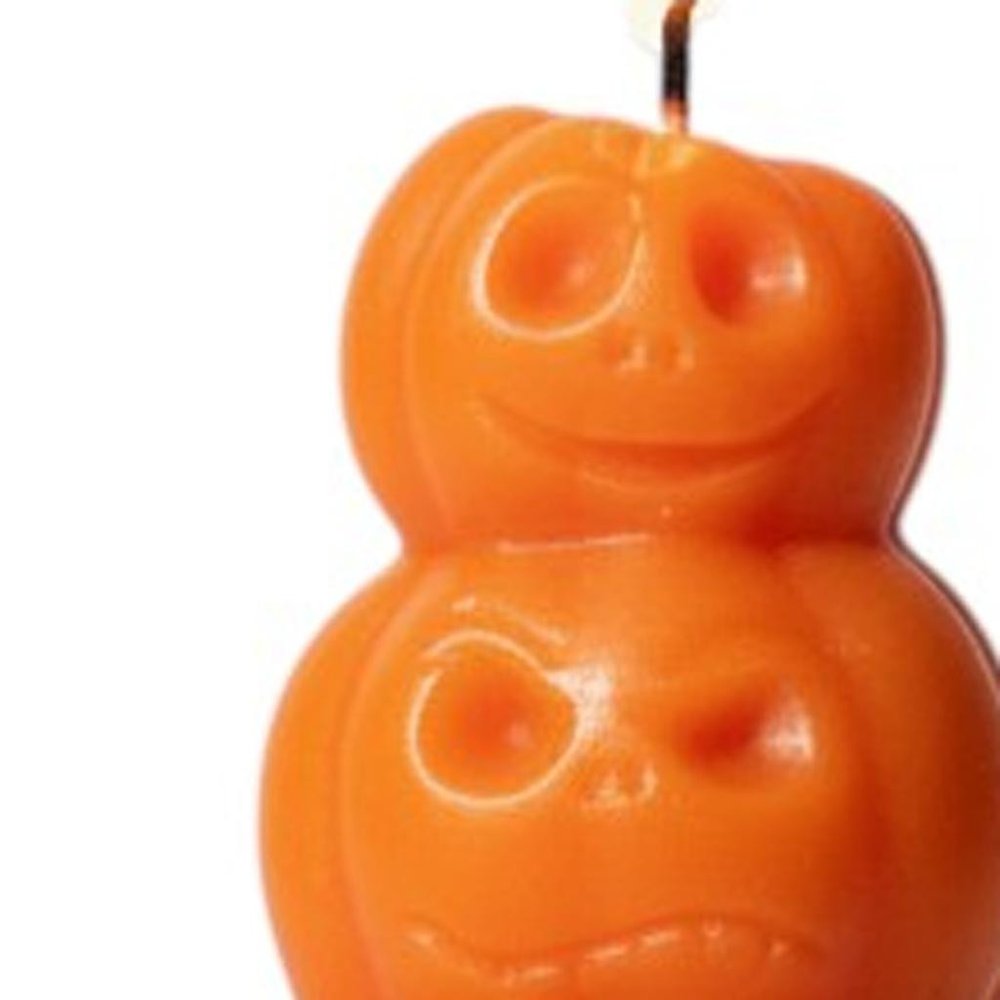 3" Orange Pumpkin And Apple Scented Dimensional Pumpkin Candle