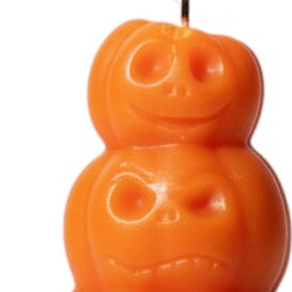 3" Orange Pumpkin And Apple Scented Dimensional Pumpkin Candle