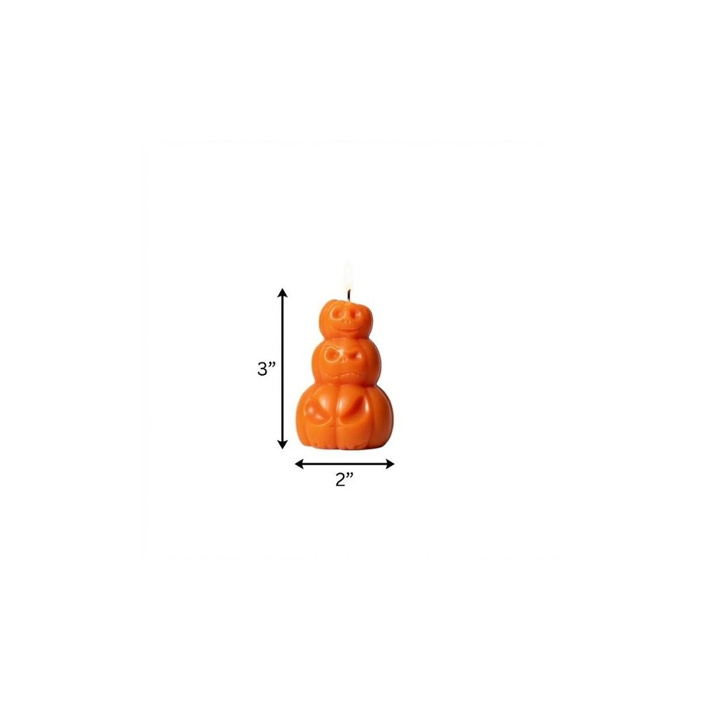 3" Orange Pumpkin And Apple Scented Dimensional Pumpkin Candle