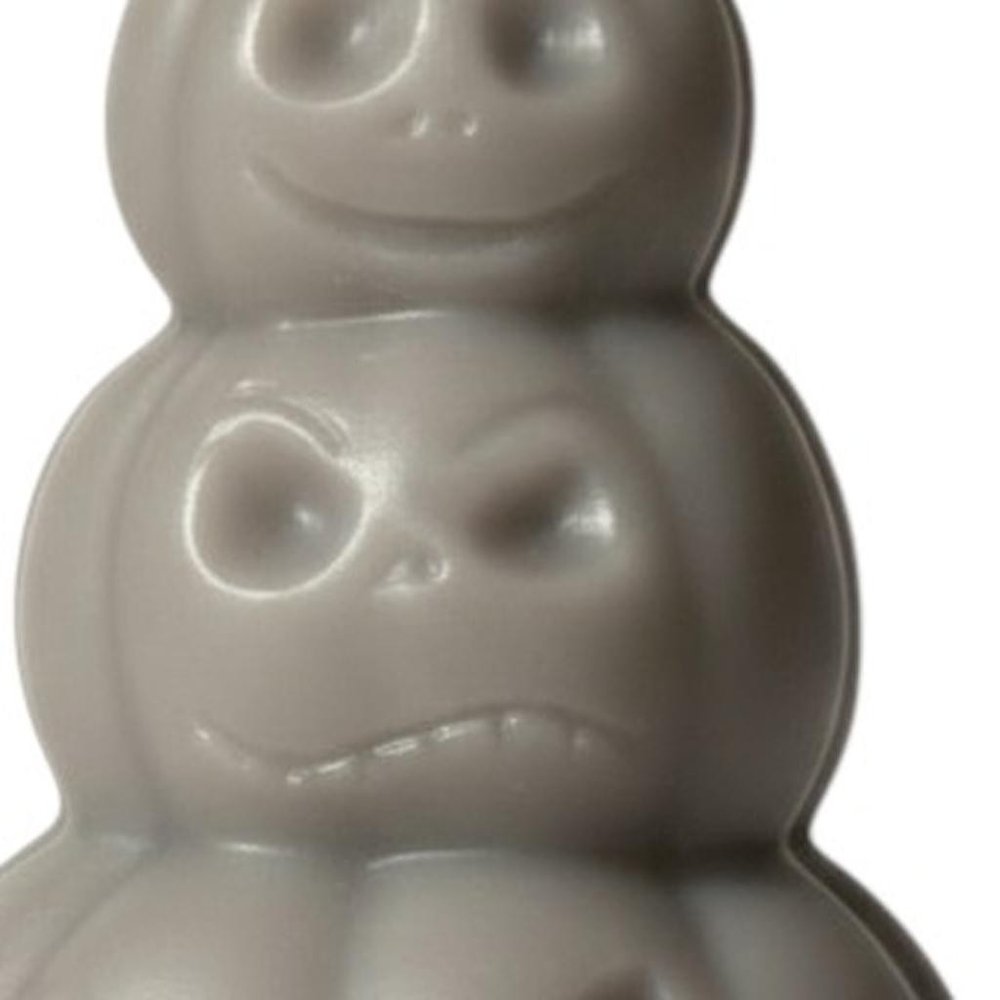 3" Gray Pumpkin And Apple Scented Dimensional Pumpkin Candle