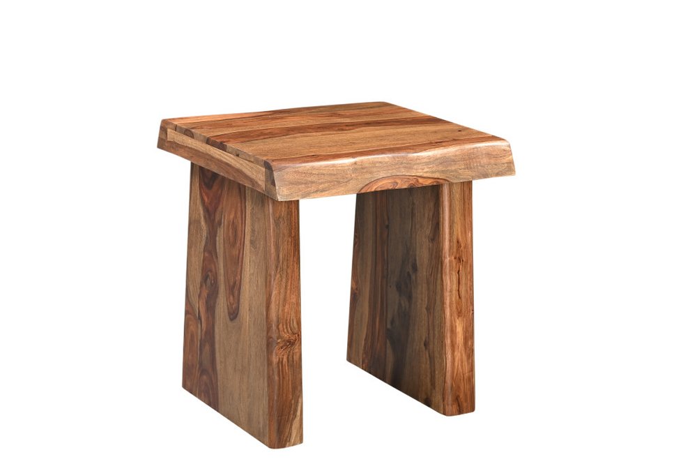 Set of Three Brown Solid Wood Sled Furniture Set