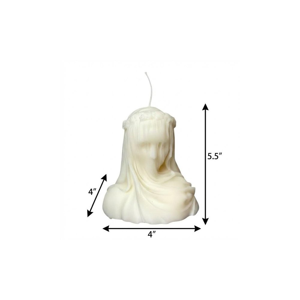 6" Ivory Vanilla Scented Dimensional Lady Candle