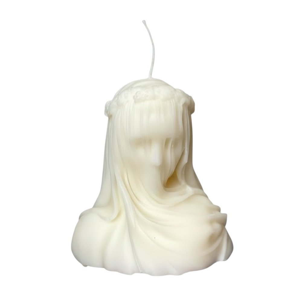 6" Ivory Vanilla Scented Dimensional Lady Candle