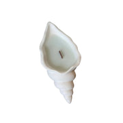 6" Light Blue Unscented Soy Wax Candle In White Resin Novelty Holder