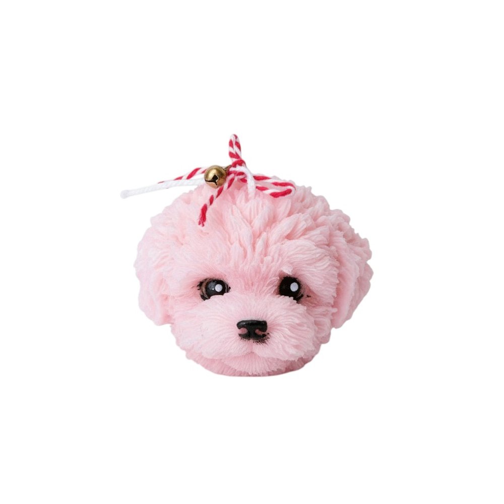 2" Pink Rose Petals Scented Dimensional Dog Candle