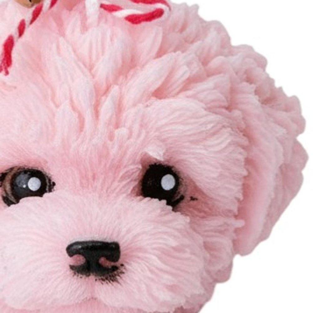 2" Pink Rose Petals Scented Dimensional Dog Candle