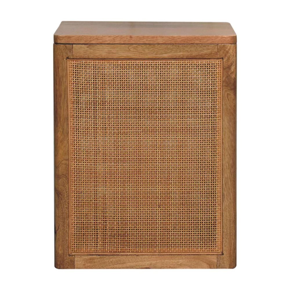 14" Brown Solid Wood Storage Bench