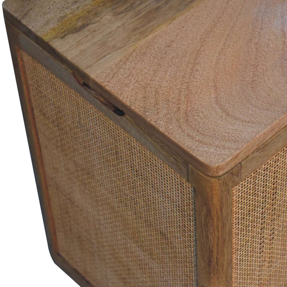 14" Brown Solid Wood Storage Bench