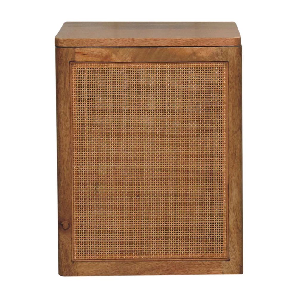 14" Brown Solid Wood Storage Bench